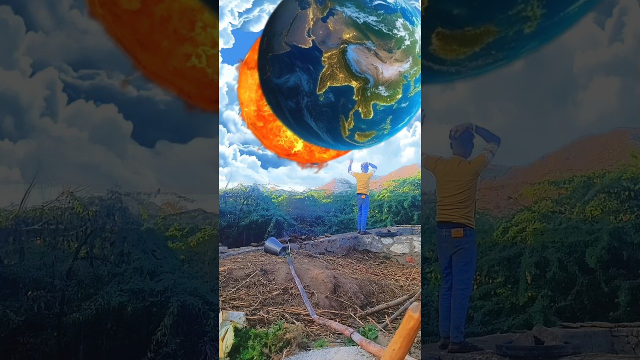 the oppressive universe 😱❗ अगर अर्थ sun से टकरा गया तो 😱 क्या अर्थ बच पाएगा 😱❗#viral #planet #vfx