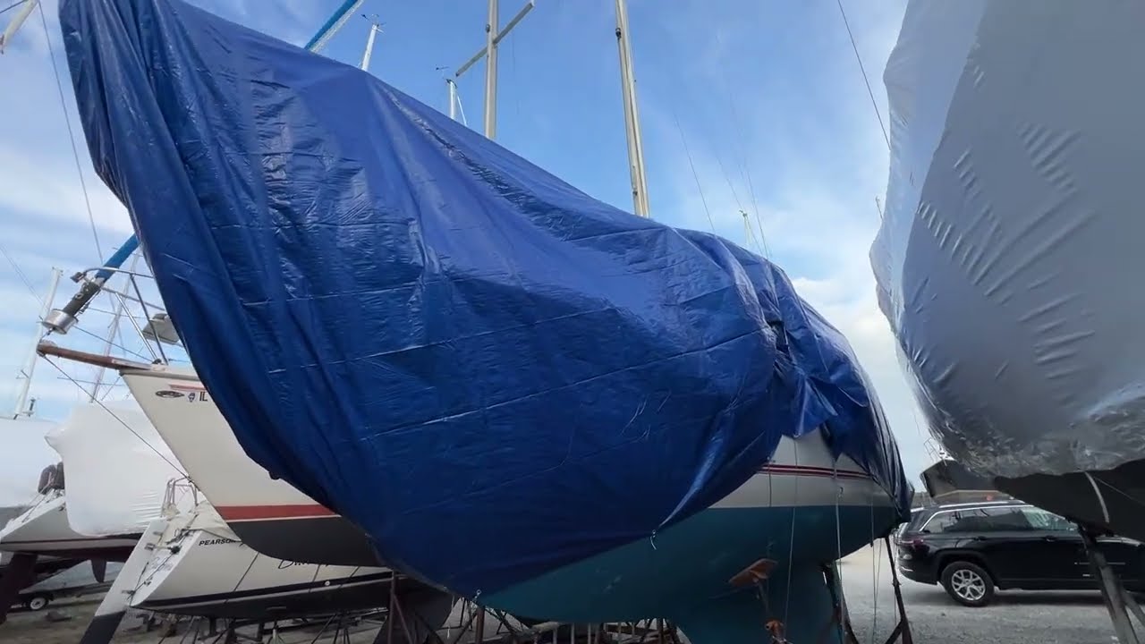S.V. Thanks Dad - Finished the winterization process by putting the tarp over the boat
