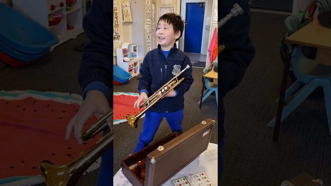 Minchan has got his own trumpet for the first time #shorts #트럼펫 #김민찬