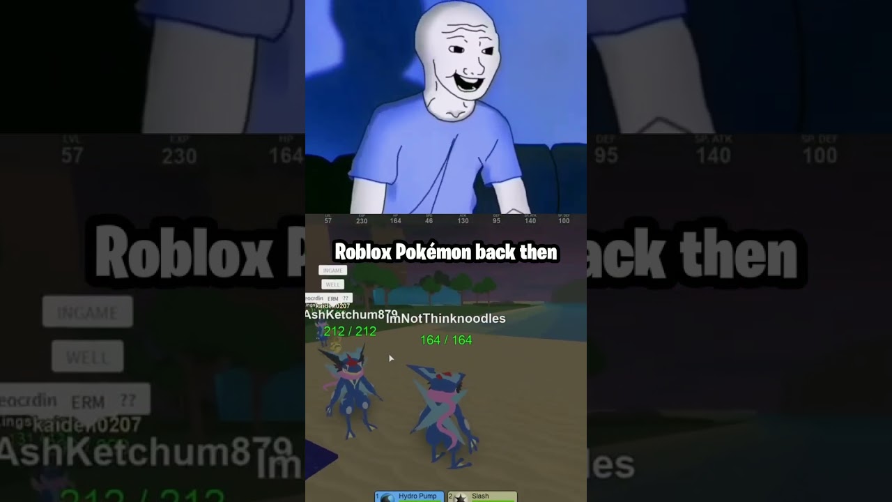 Roblox Pok&eacute;mon Back Then VS Now... 😭😭 #shorts #roblox #memes