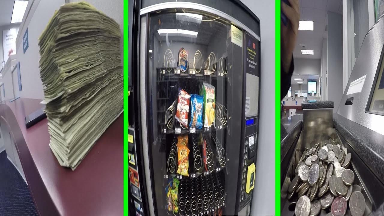 Collecting CASH and Servicing 3 vending machines