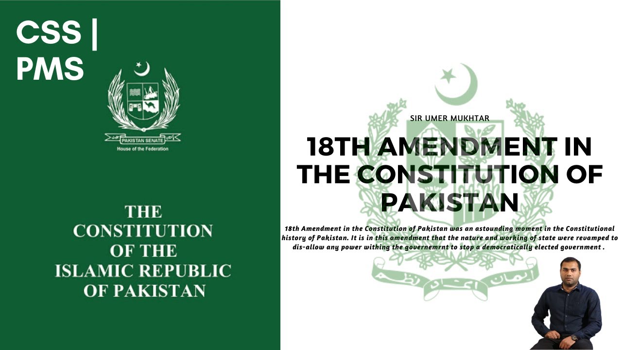 CSS Exam | 18th Amendment in the Constitution of Pakistan | CSS Current Affairs, CA | Sir Umer