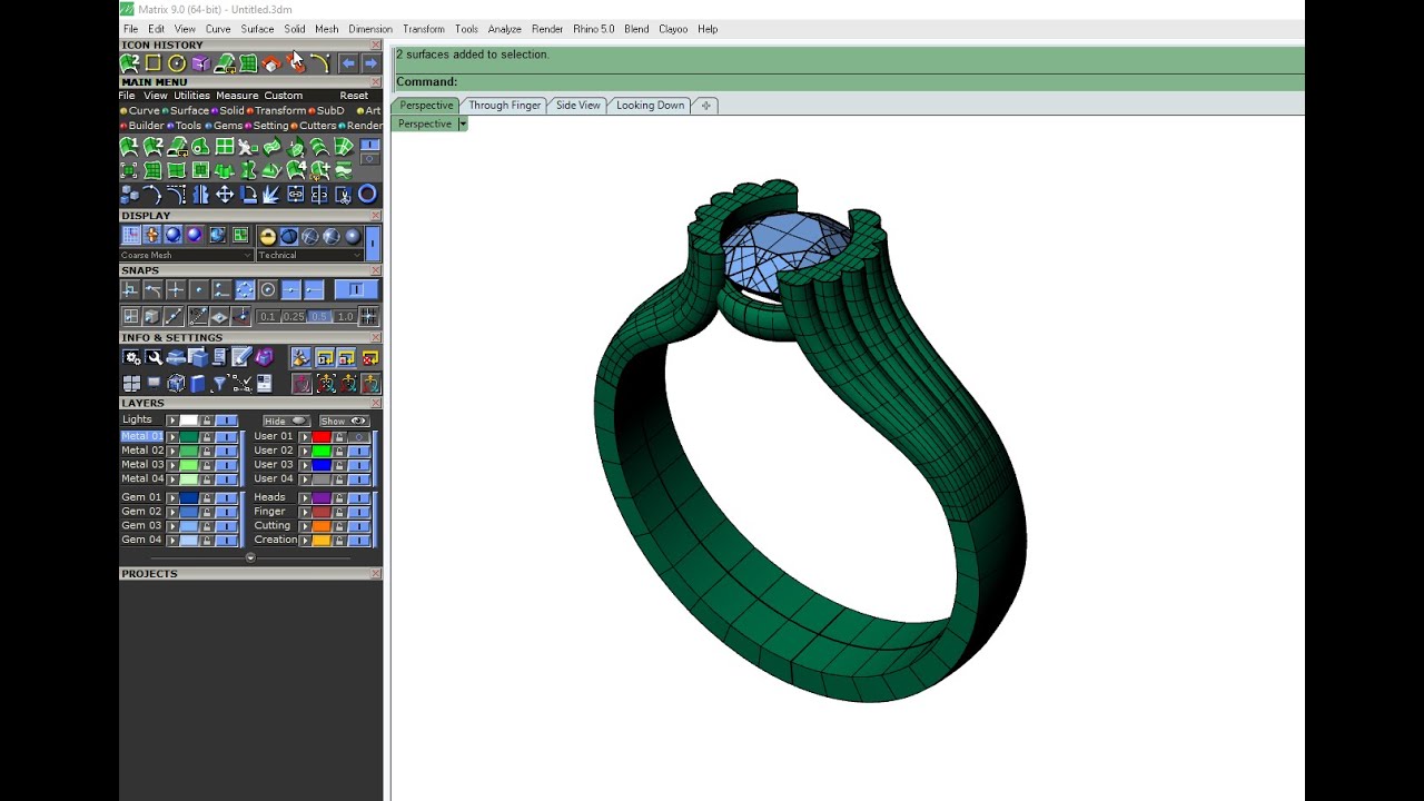 Matrix 9 programıyla desenli tektaş yüzük çizimi nasıl yapılır . All about jewelry manufacturing
