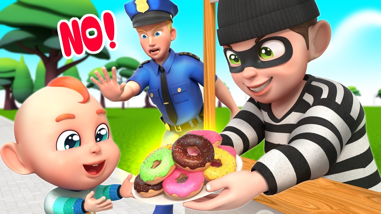 Don’t Trust the Stranger’s Donut 🍩🚫 | Police Song | Rosoo Kids Songs & Nursery Rhymes