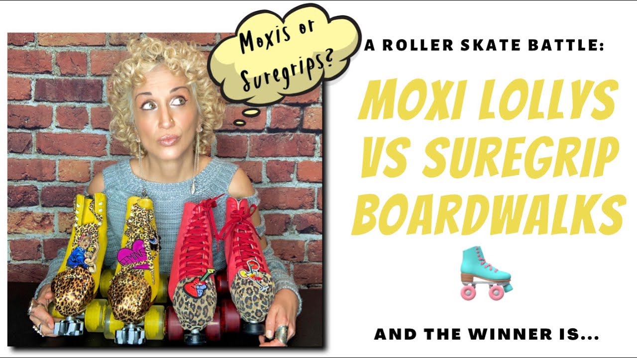 The Moxi Lollys Vs The Suregrip Boardwalks - A Roller Skate Battle - YES There IS a Winner!