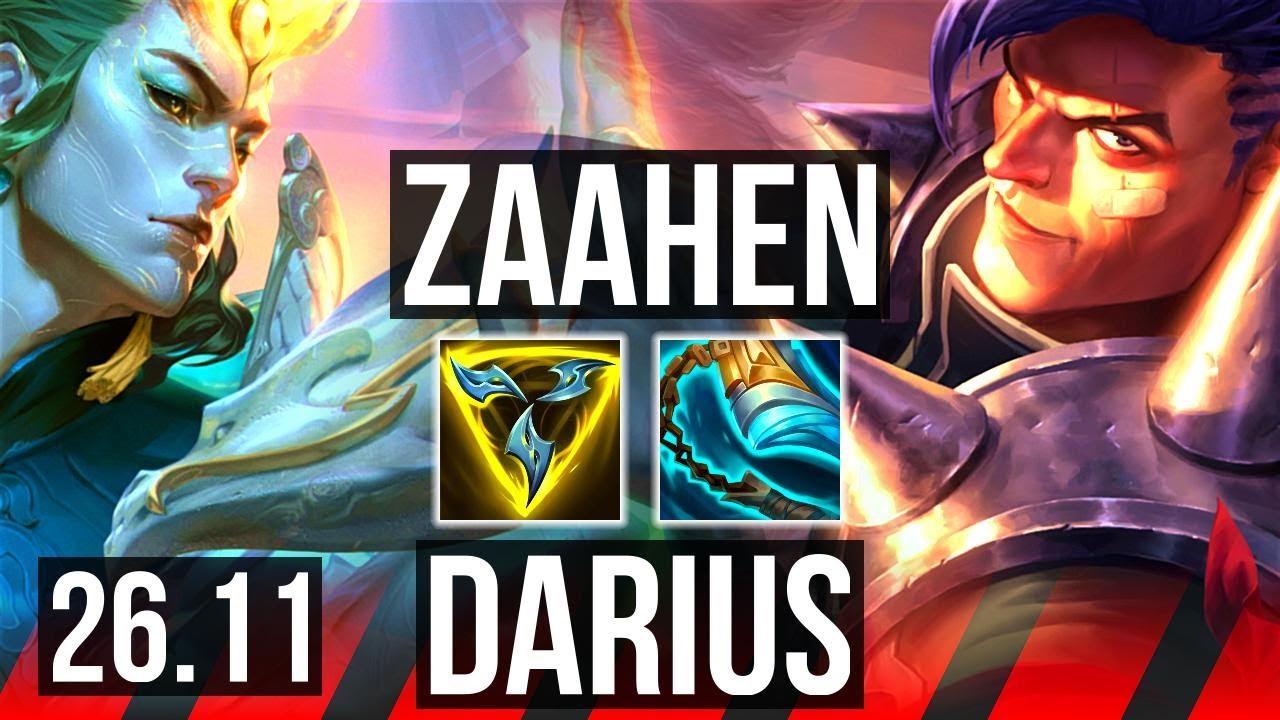 ZAAHEN vs DARIUS (TOP) | Perfect KDA: 10/0/1 | KR Master | 26.11