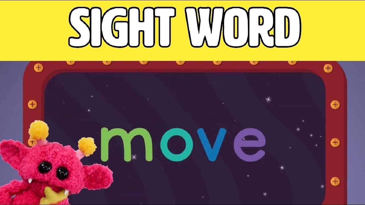 MOVE - Let's Learn the Sight Word MOVE with Hubble the Alien! | Nimalz Kidz! Songs and Fun!