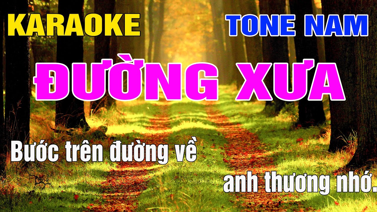 Đường Xưa Karaoke Tone Nam Nhạc Sống gia huy beat