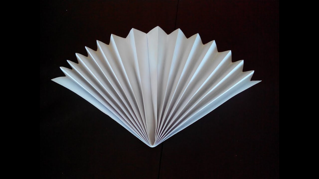Веер оригами, origami fan