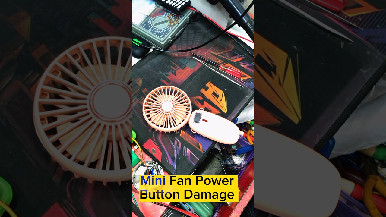 Mini Fan Power Button Damage Repair | 