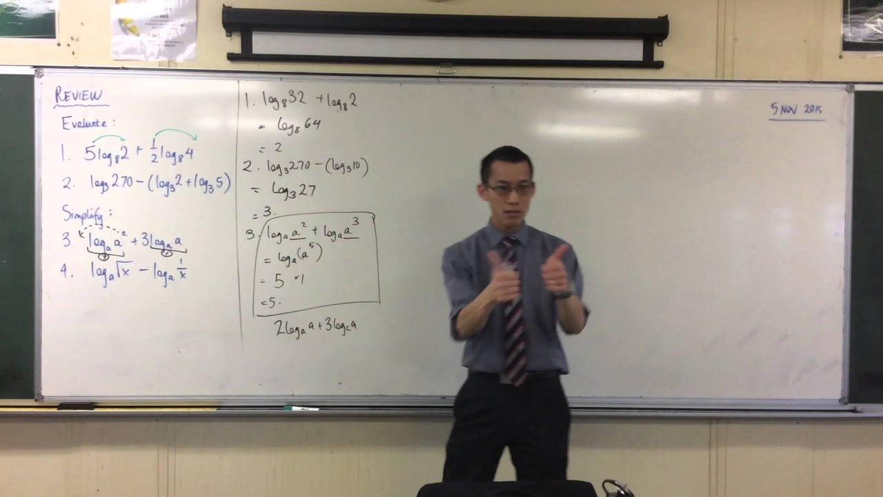 Logarithms Review (1 of 4: Using Log Laws to solve Log Equations)