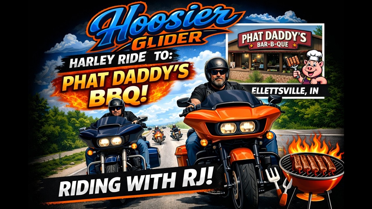 🔥 Harley Ride to Phat Daddy’s BBQ | Riding with RJ | Southern Indiana Motorcycle Ride 🏍️
