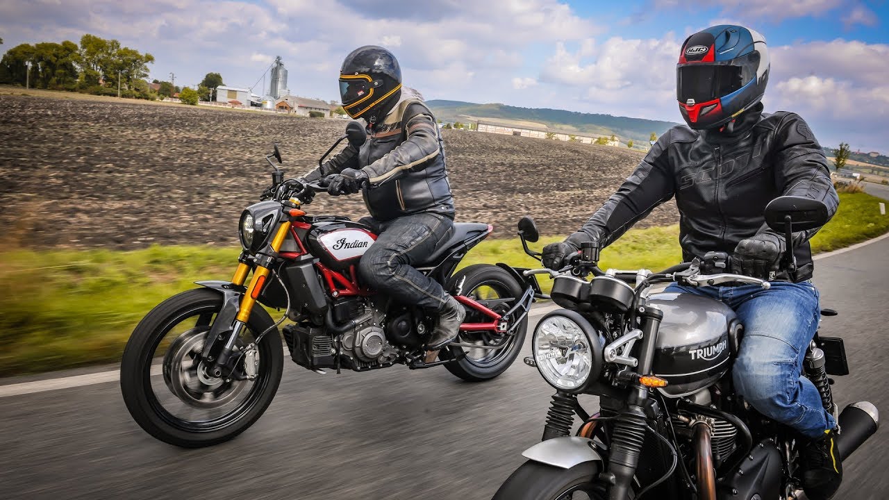 Triumph SpeedTwin vs. Indian FTR1200S – Kterou si vybrat? [4K]