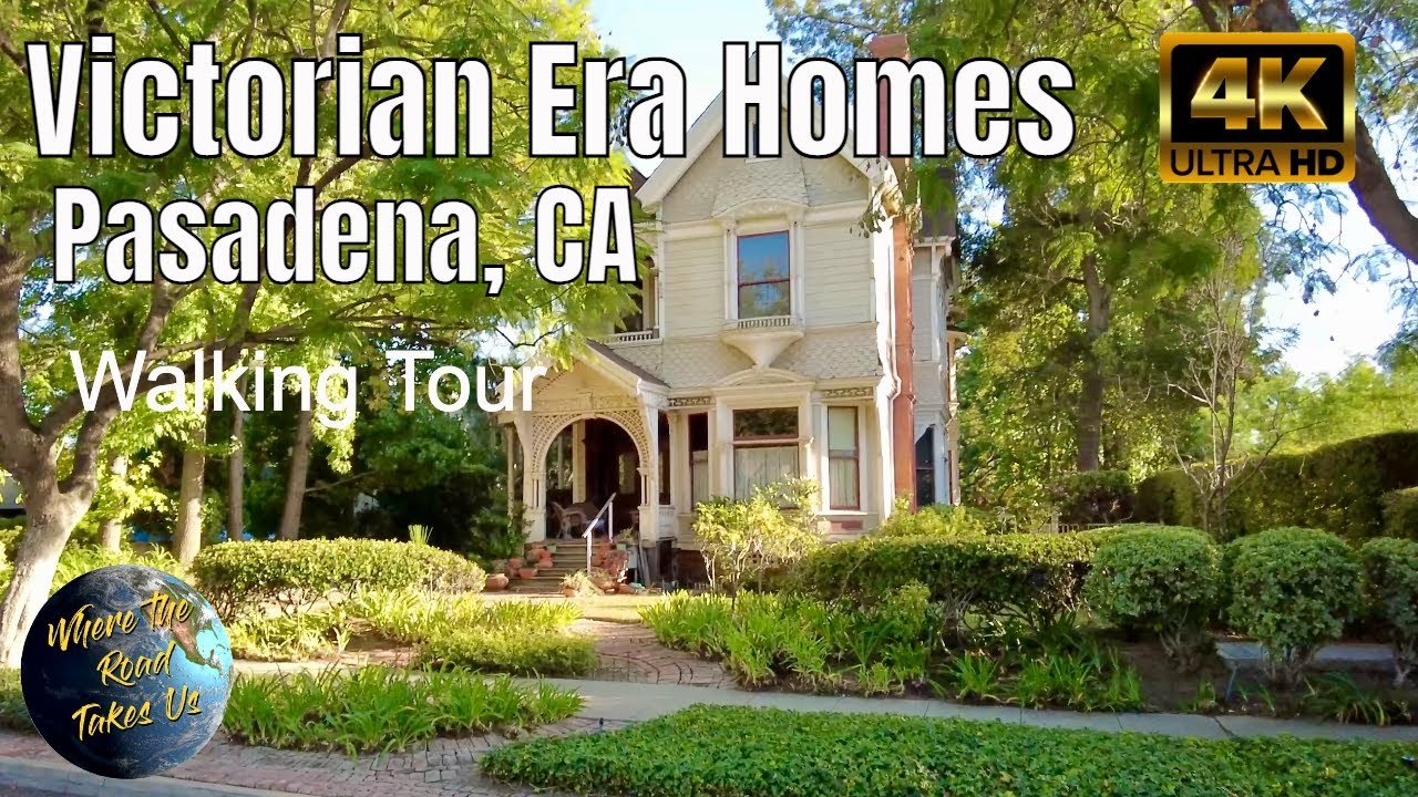 [4K] Pasadena, CA - Victorian Era Homes Grandeur Walking Tour - WITH CAPTIONS