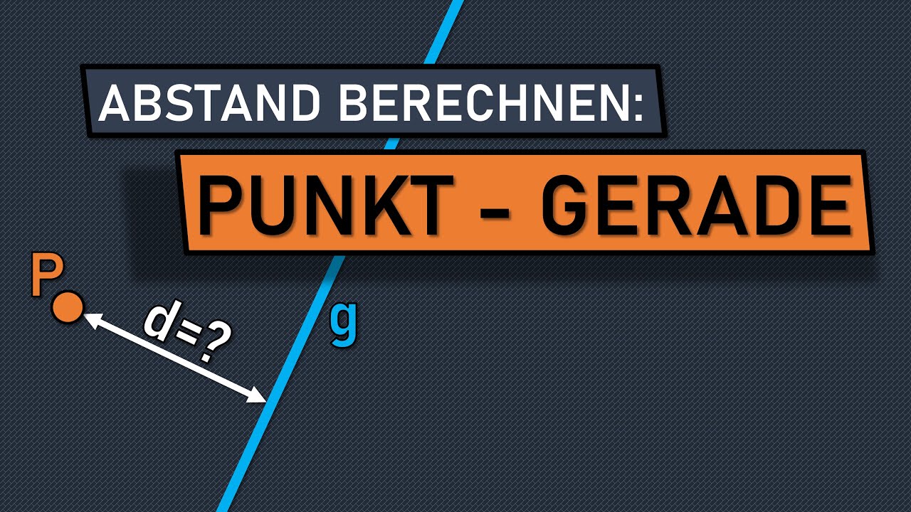Abstand Punkt Gerade mit Hilfsebene berechnen, Abstand von Punkt zu Gerade bestimmen, Lotfußpunkt