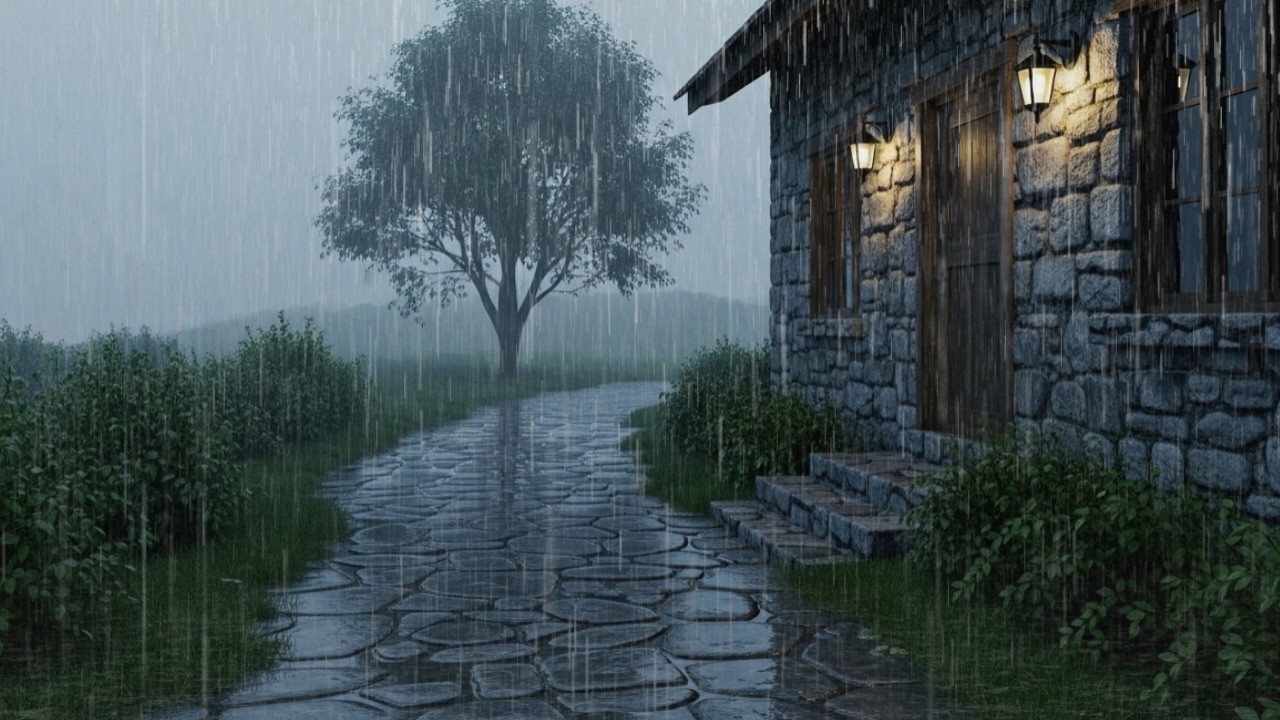 Cozy Rainy Night & Thunder 🌧️ Relaxing Sleep Ambience