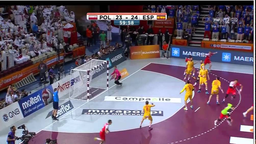 Gol Michała Szyby Polska-Hiszpania 29:28 01.02.2015
