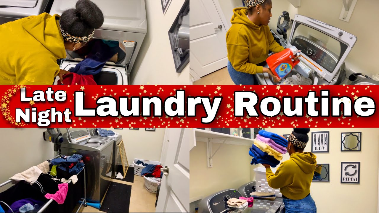 *NEW* EXTREME LATE NIGHT LAUNDRY ROUTINE & LAUNDRY MOTIVATION #vlog #laundrymotivation #cleaning