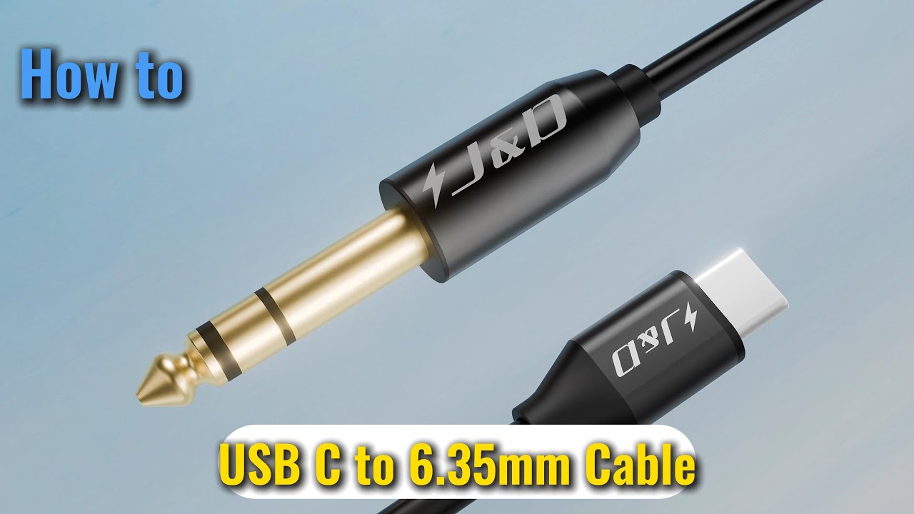 🎵 J&D USB C to 6.35mm Audio Cable &ndash; Bring Studio-Quality Sound to Your Setup! 🔊