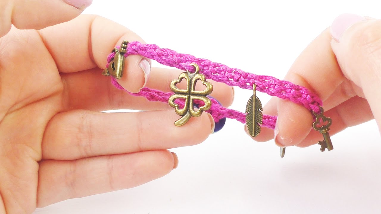 Süßes Sommerarmband häkeln | Bettelarmband selber machen | einfach für Anfänger | Charms