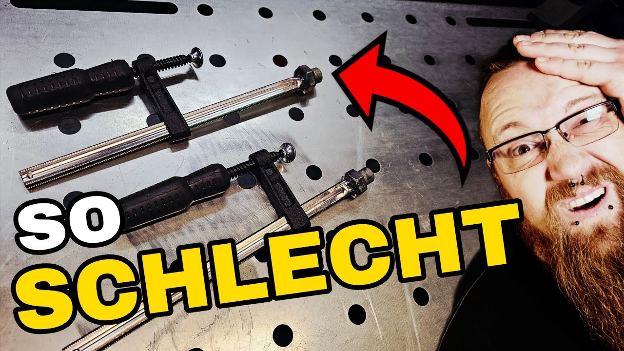 Schweißtisch Zwinge selber machen ohne PLAN mit Drecks ergebniss. Aber trotzdem OK 😂