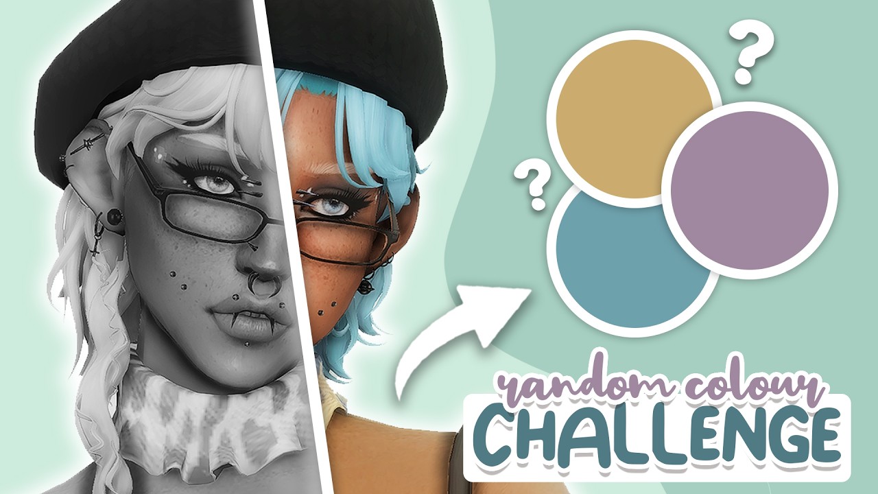 Can I make a Sim using *only* RANDOM COLOURS? | Sims 4 Create a Sim Challenge