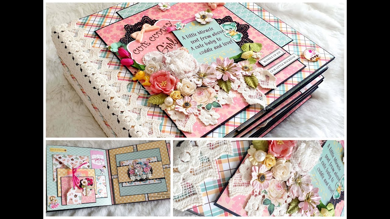 Baby Girl Scrapbook Ideas | Best baby scrapbook album in 12x12 inches | Baby Record Book