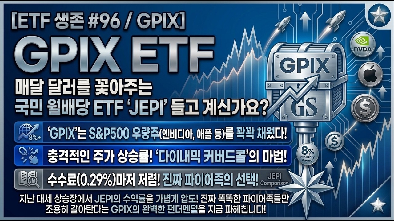 [ETF 생존 #96] JEPI 다 팔고 이거 샀습니다! 골드만삭스가 작정하고 만든 8% 월배당 / GPIX