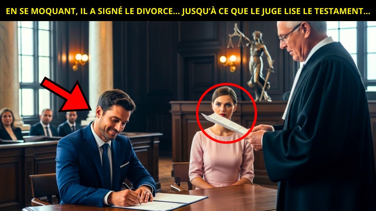 EN SE MOQUANT, IL A SIGNÉ LE DIVORCE... LE JUGE A ALORS LU SON TESTAMENT À VOIX HAUTE !