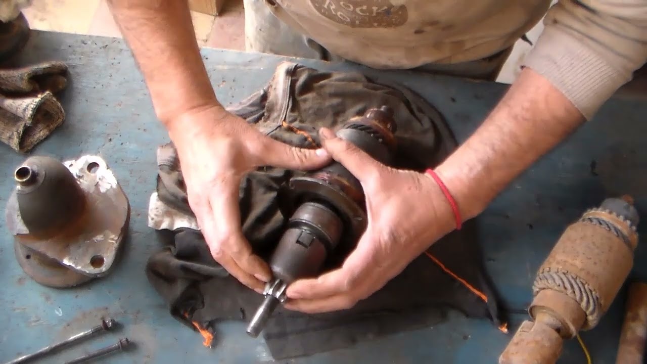 cómo desarmar burro o motor de arranque indiel ,para cambiar engranaje roto del bendix