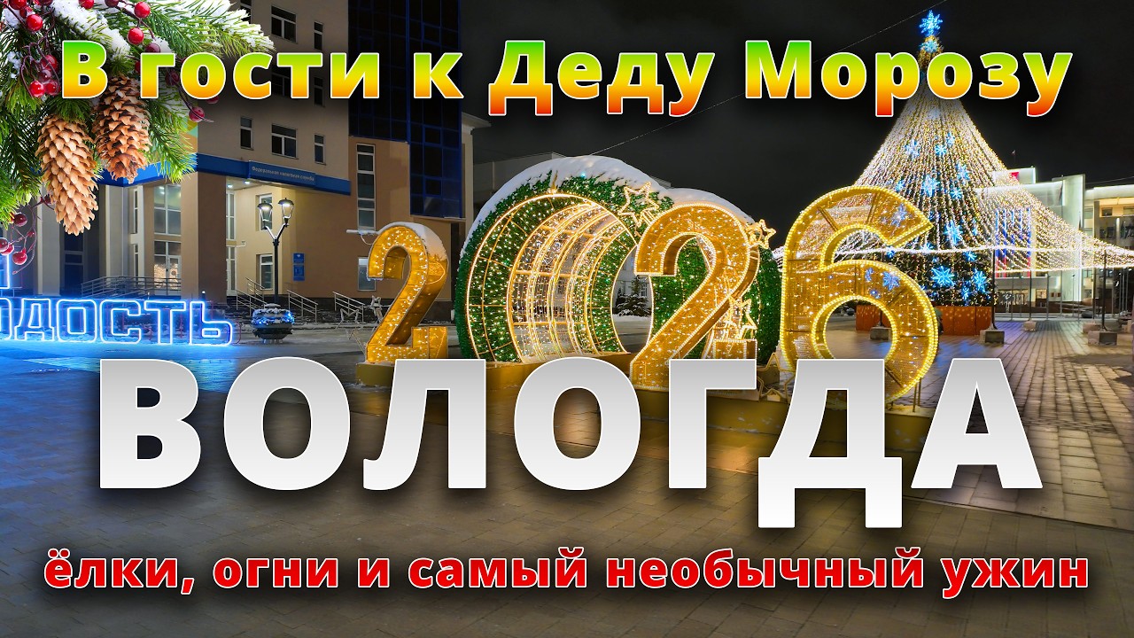 Вологда зимой: ёлки, каток ⛸️ и самый необычный ужин 🎄