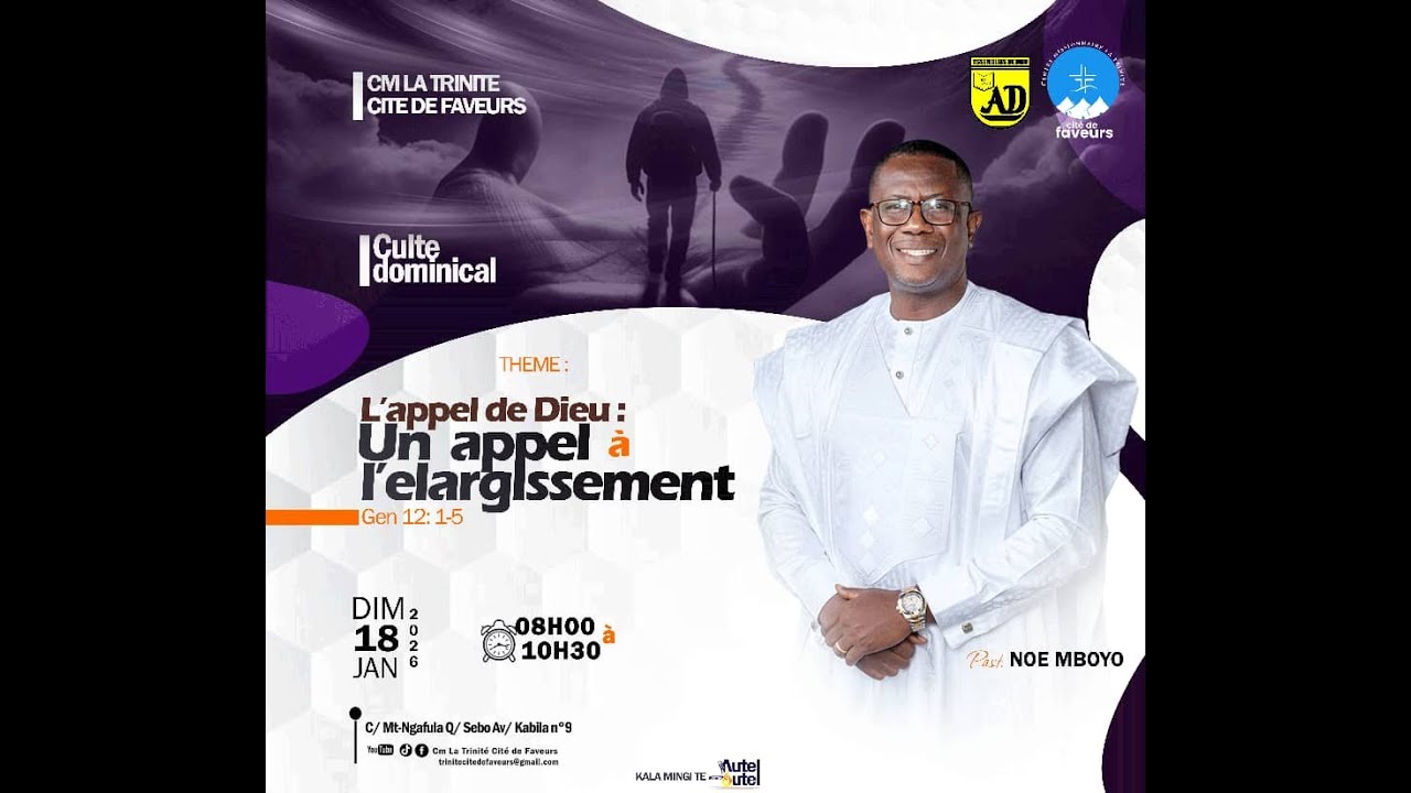 PASTEUR NOE MBOYO. L'APPEL DE DIEU : UN APPEL A L'ELARGISSEMENT