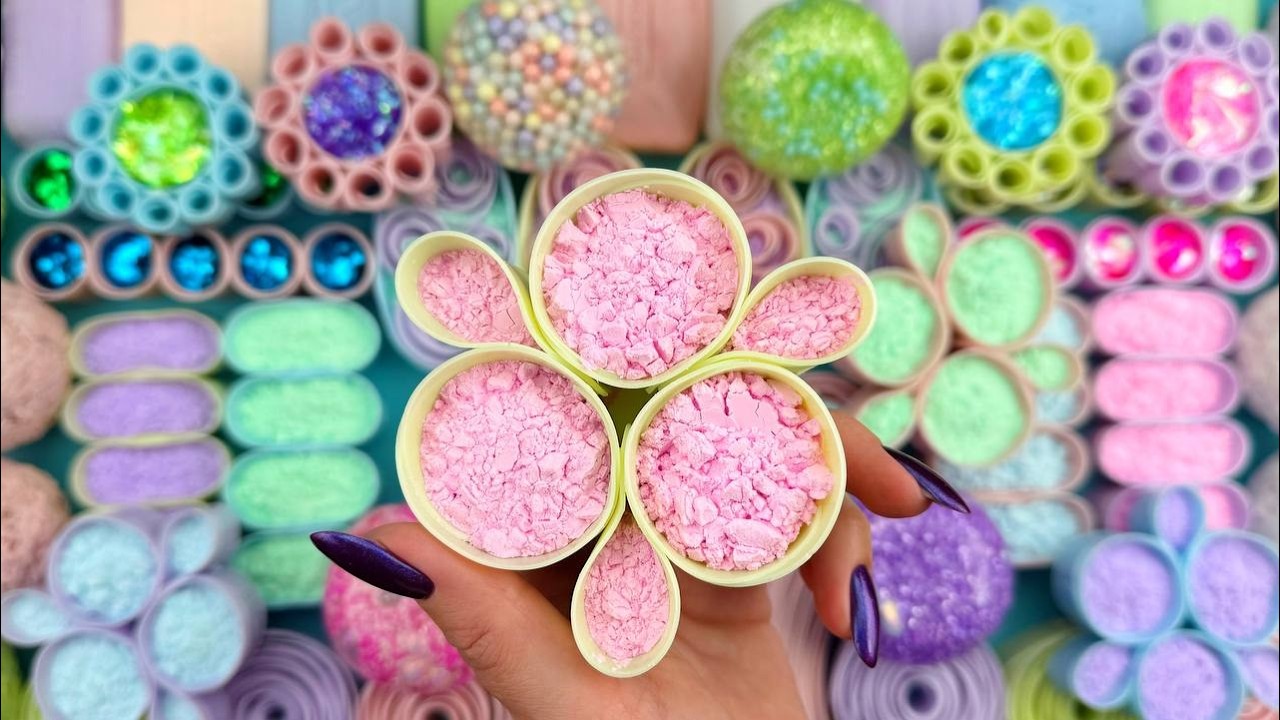 [ASMR]Compilation set★ASMR SOAP★Crushing soap★Cutting soap cubes★FOAM&GLITTER&STARCH★