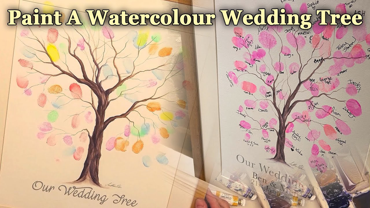 How To Paint A Wedding Tree In Watercolours - The Perfect Wedding Idea or Gift
