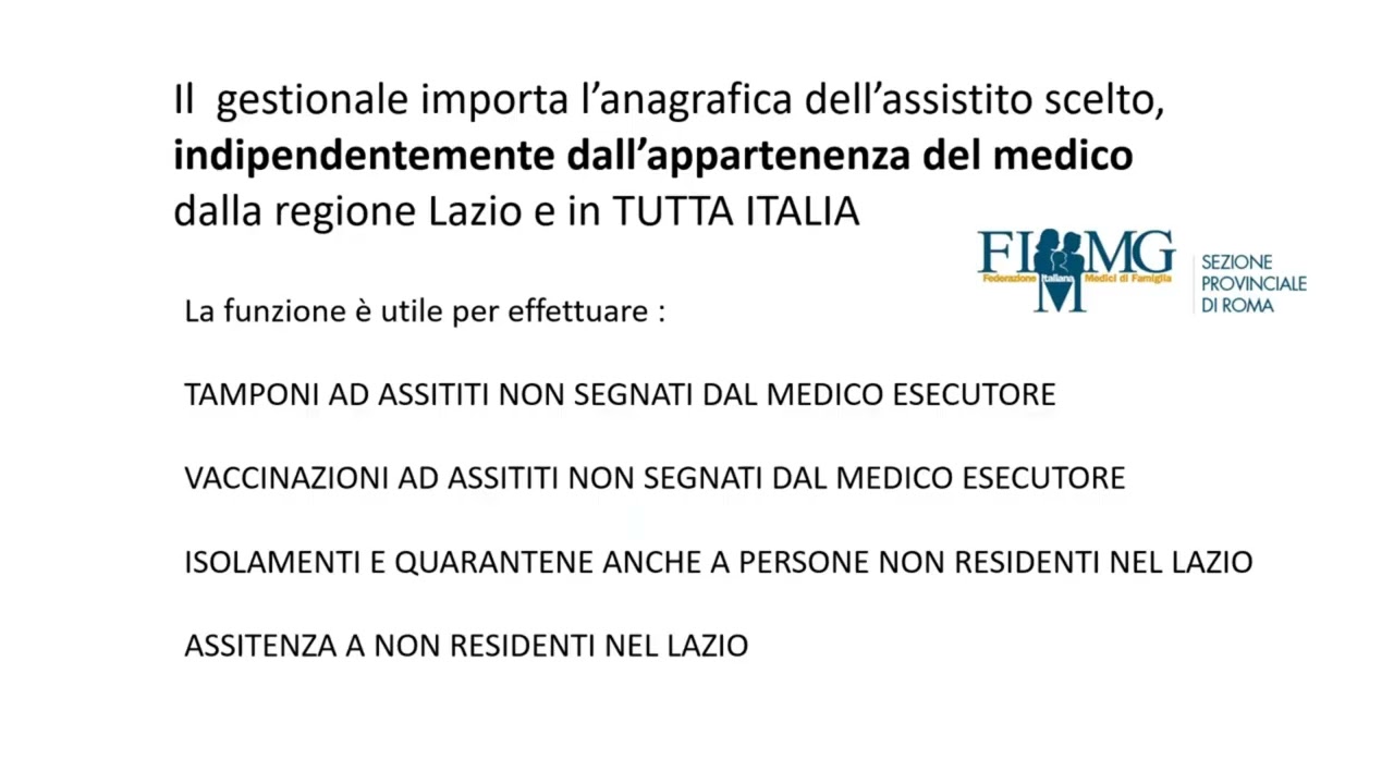 TUTORIAL: MEDICO 2000 ricerca assititi da anagrafe Nazione e importazione