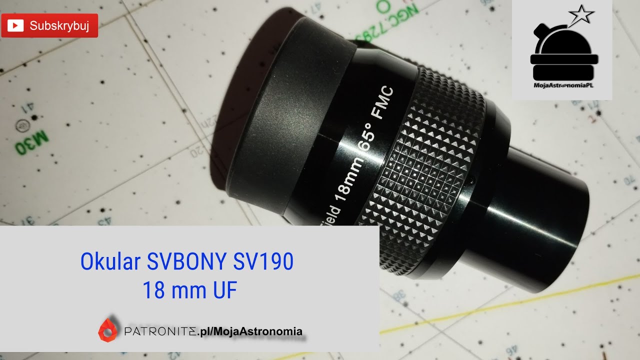 Okular SVBONY SV190 - uniwersalny okular z płasim polem w dobrej cenie