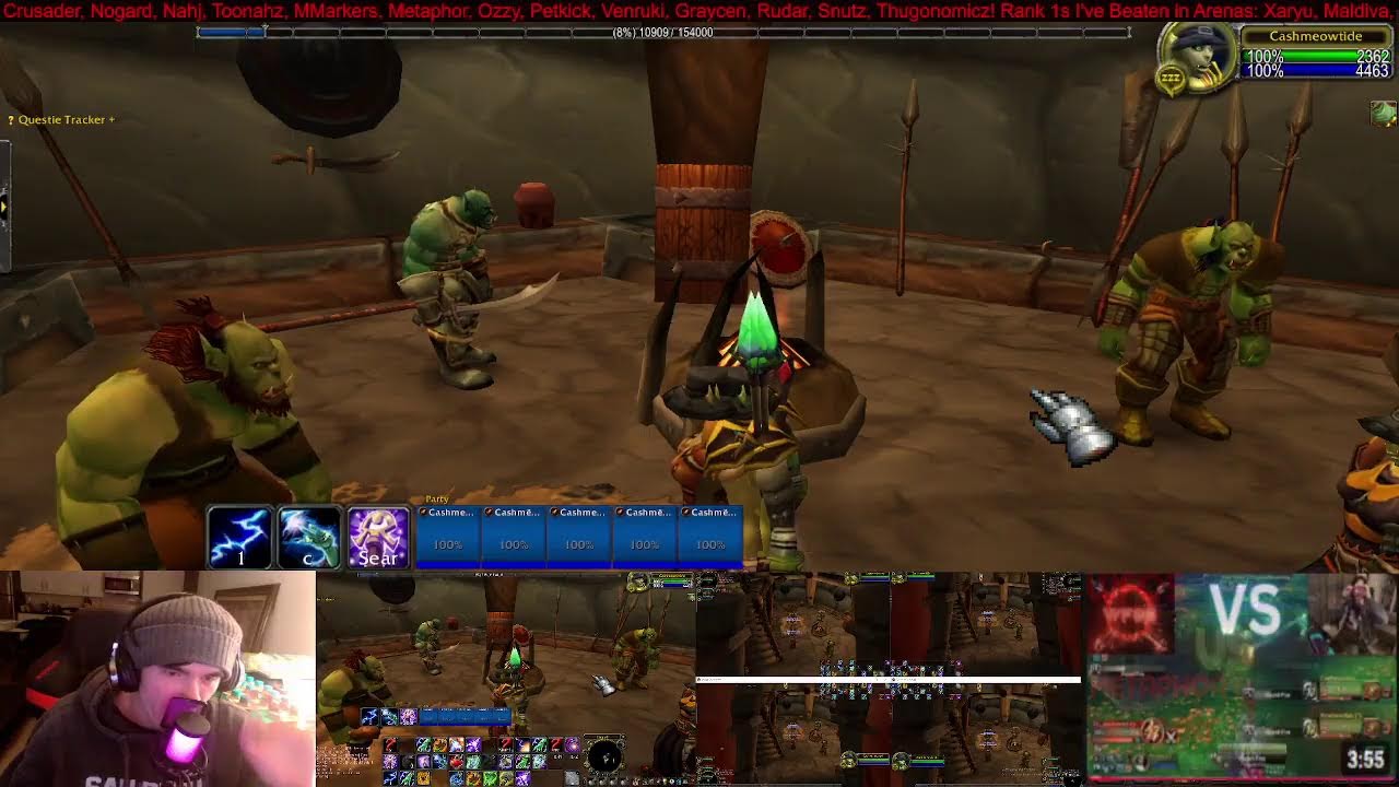 Manually Multiboxing 5 Ele Dungeon Spam (Level 55) | TBC!