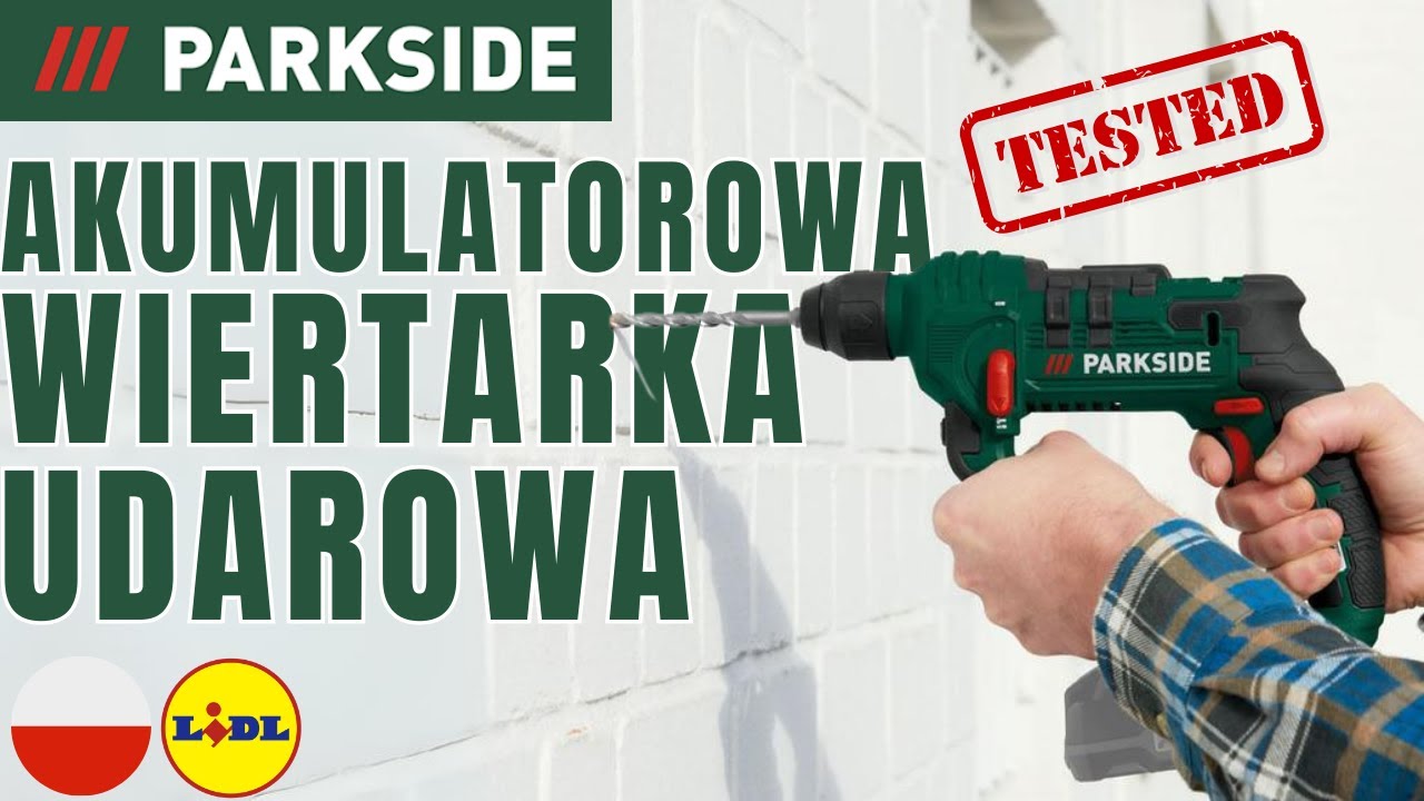 AKUMULATOROWA WIERTARKA UDAROWA Parkside PABH 20-Li B2 POLSKA POLSKI LIDL