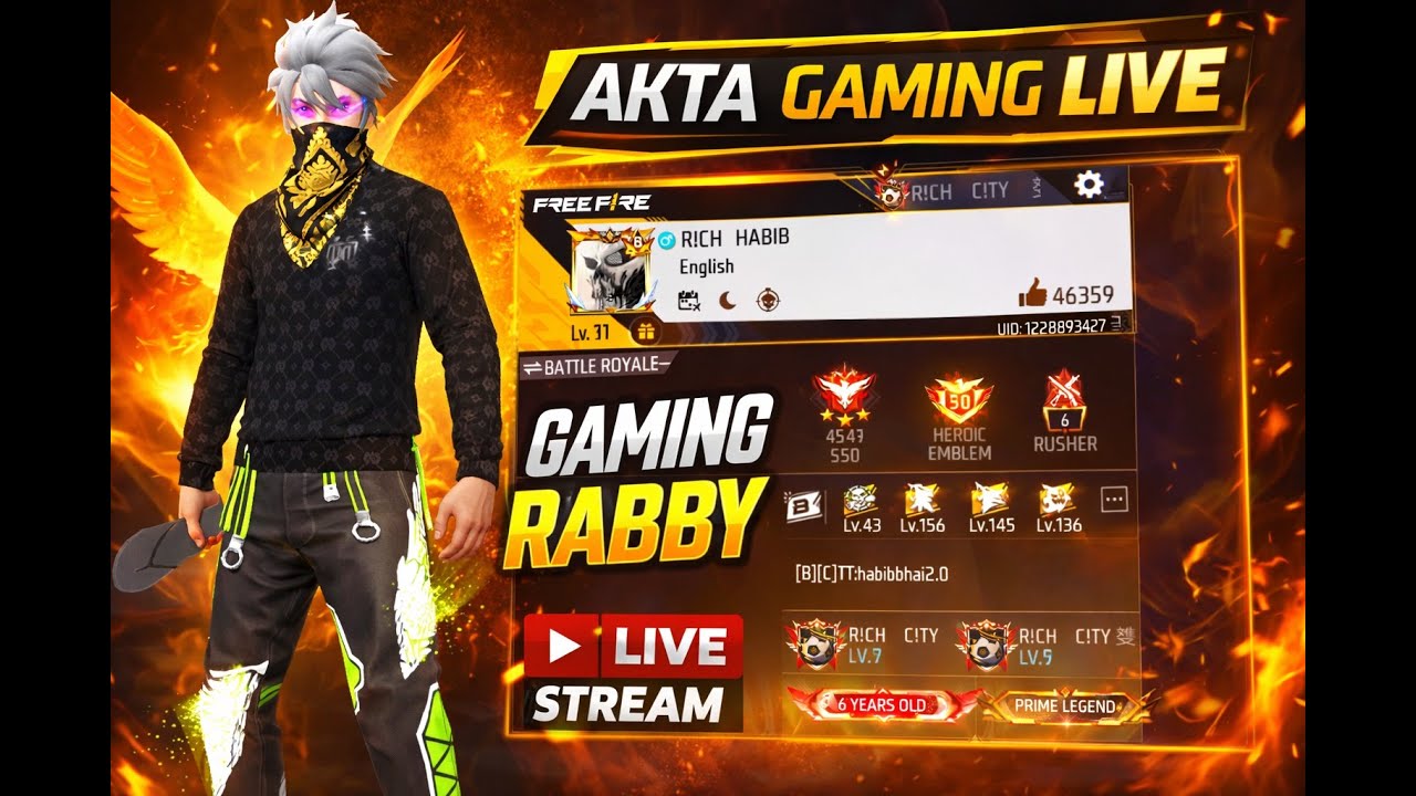 Free Fire Short Live | Ajke OP Gameplay 😈 | Gaming Rabby