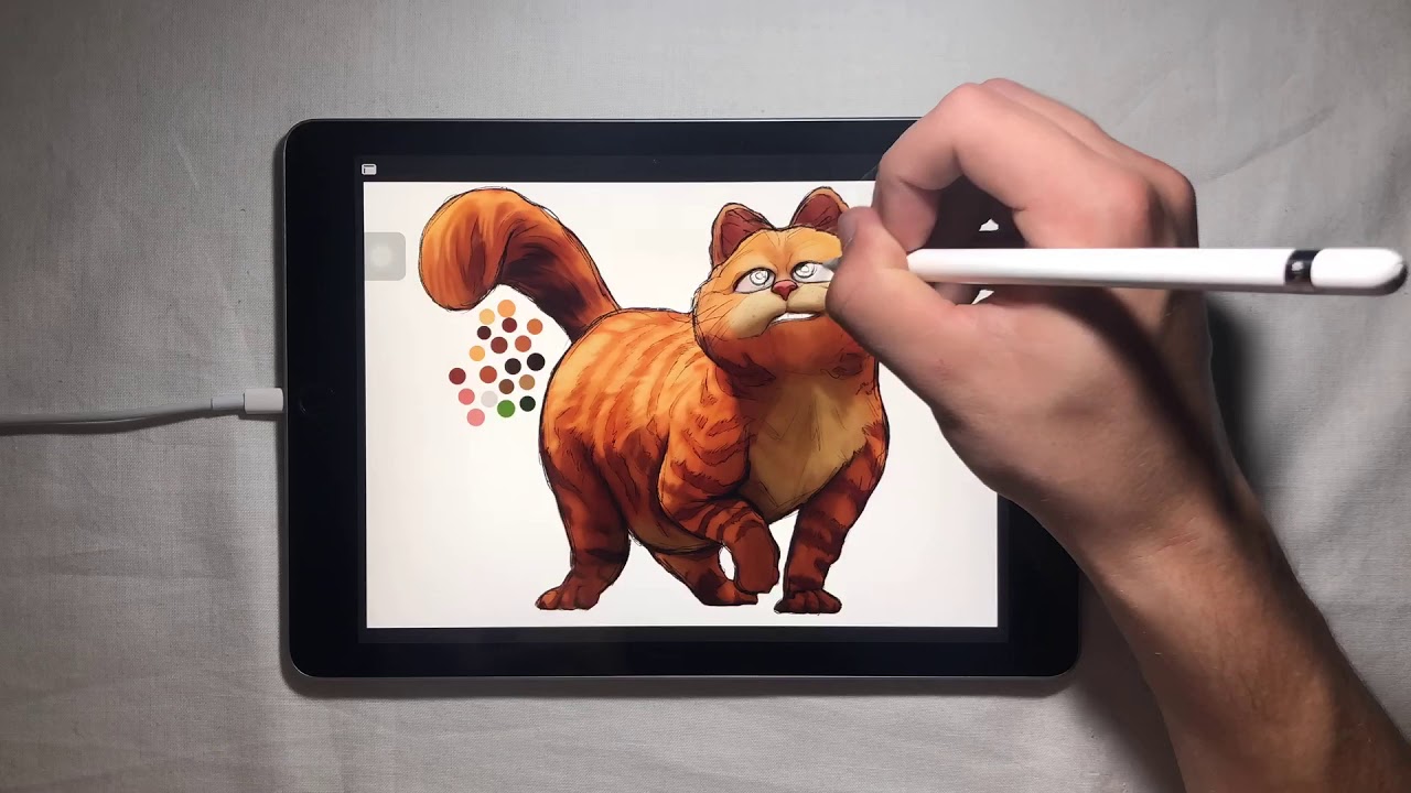 GARFIELD - Drawing with Ipad and Procreate