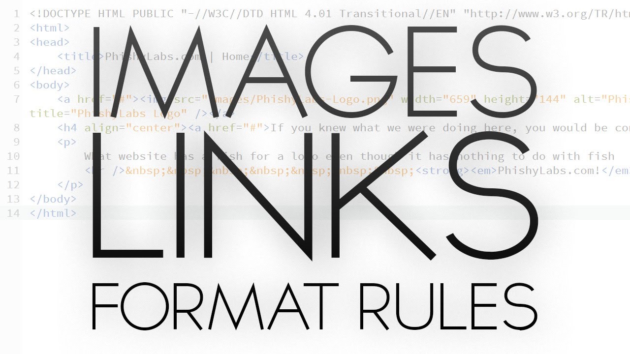 HTML Tutorial | Images Links and Format Rules
