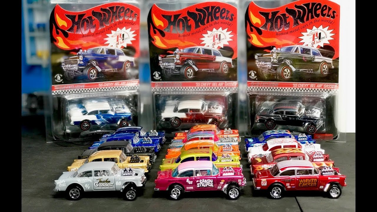 Lamley Showcase (& DLM): All 17 Hot Wheels '55 Chevy Bel Air Gassers