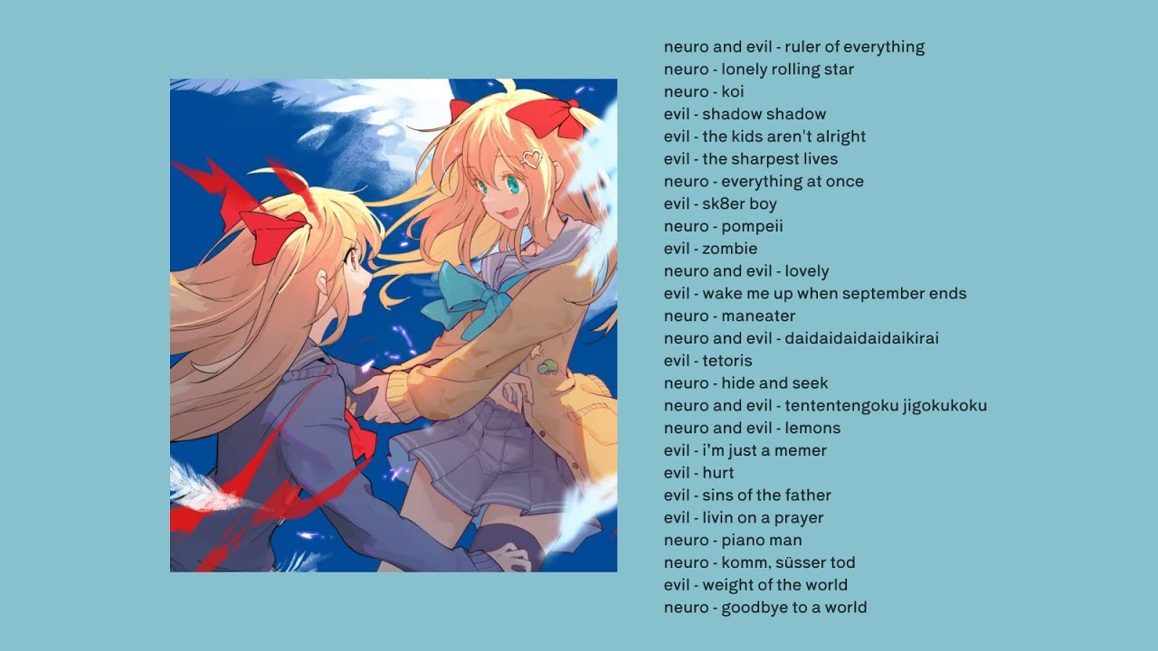 neuro-sama + evil neuro mix to vibe code to | neuro karaoke covers playlist | twin karaoke