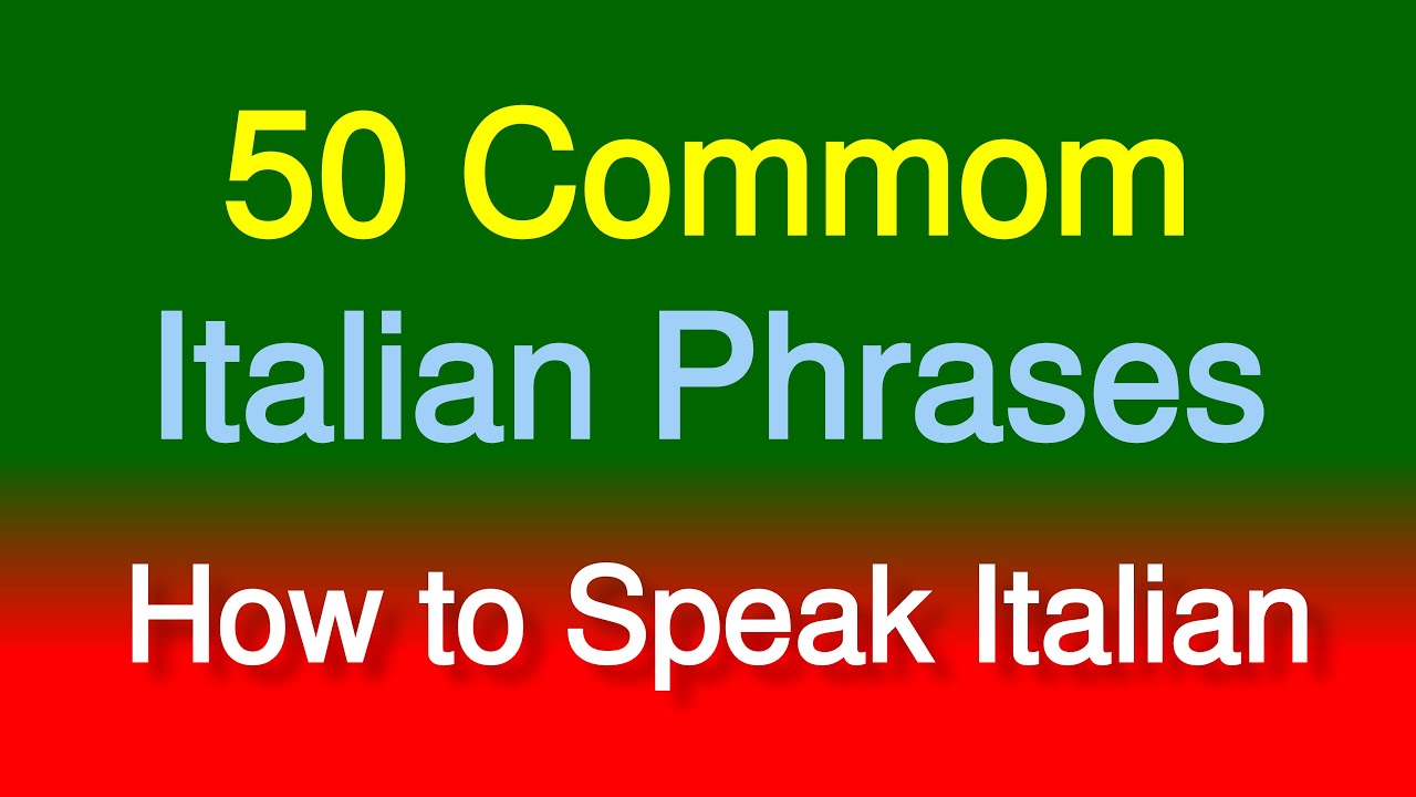 how to speak italian | Learn italian