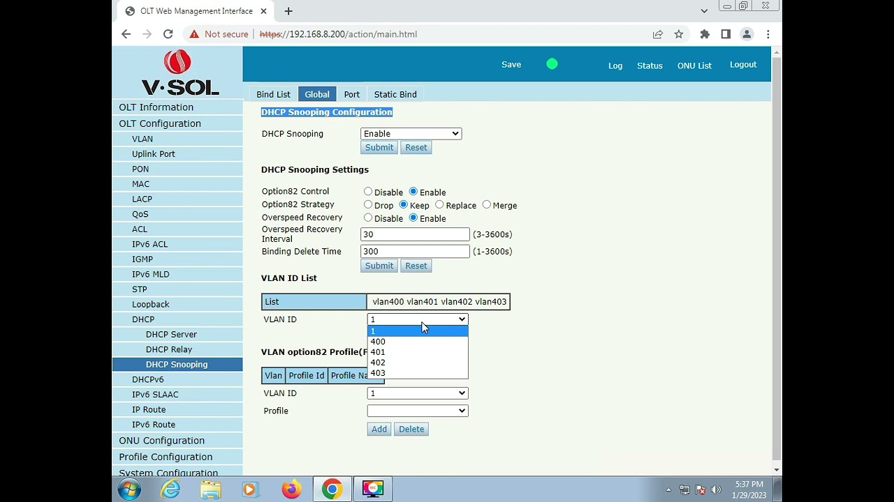 How to Enable DHCP From [#VSOL ] GPON OLT