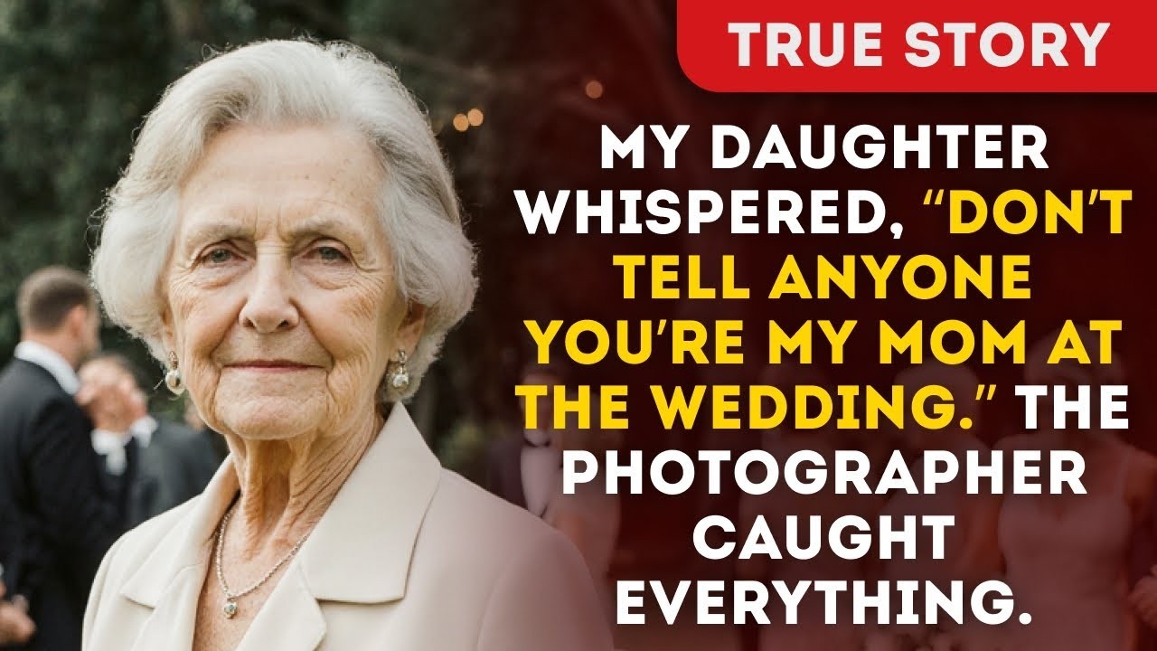 My daughter whispered, “Don’t tell anyone you’re my mom at the wedding” The photographer caught