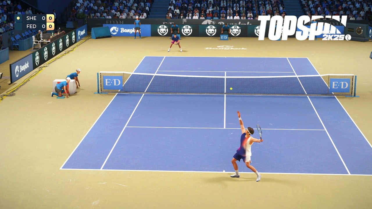 Top Spin 2K25 - Ben Shelton Vs Roger Federer I Bangkok Arena I Legend AI (PS5)