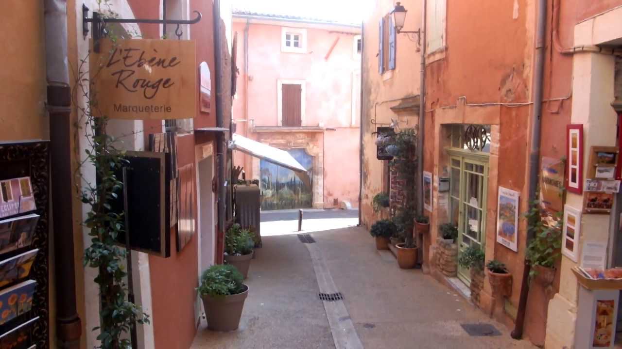 Roussillon, France. Full HD. 1920 x 1080p. Provence's most beautiful red stone village.