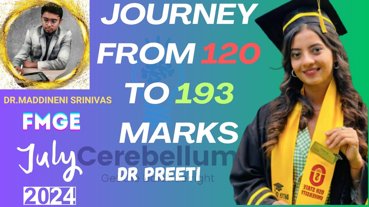 July FMGE 2024 Dr Preeti 120 to 193 Marks | CEREBELLUM ACADEMY | Dr Maddineni Srinivas | DrMSD |