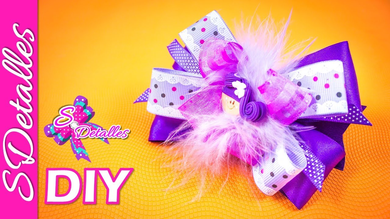 Como hacer lazos: Lazo de Cintas Multicolor # 1 | Video# 14 | SDetalles | DIY